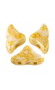 Hélios par Puca® beads Opaque beige spotted 02010-65322
